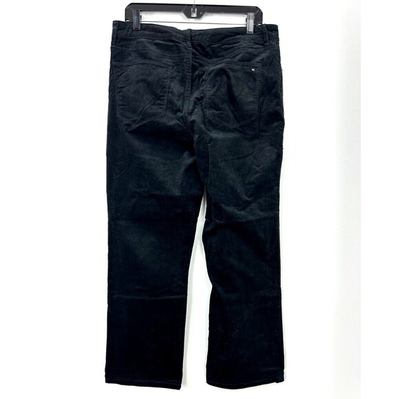 Tommy Hilfiger Womens Corduroy Straight Leg Pants Stretch Black Size 12 1063H1 - Picture 5 of 9